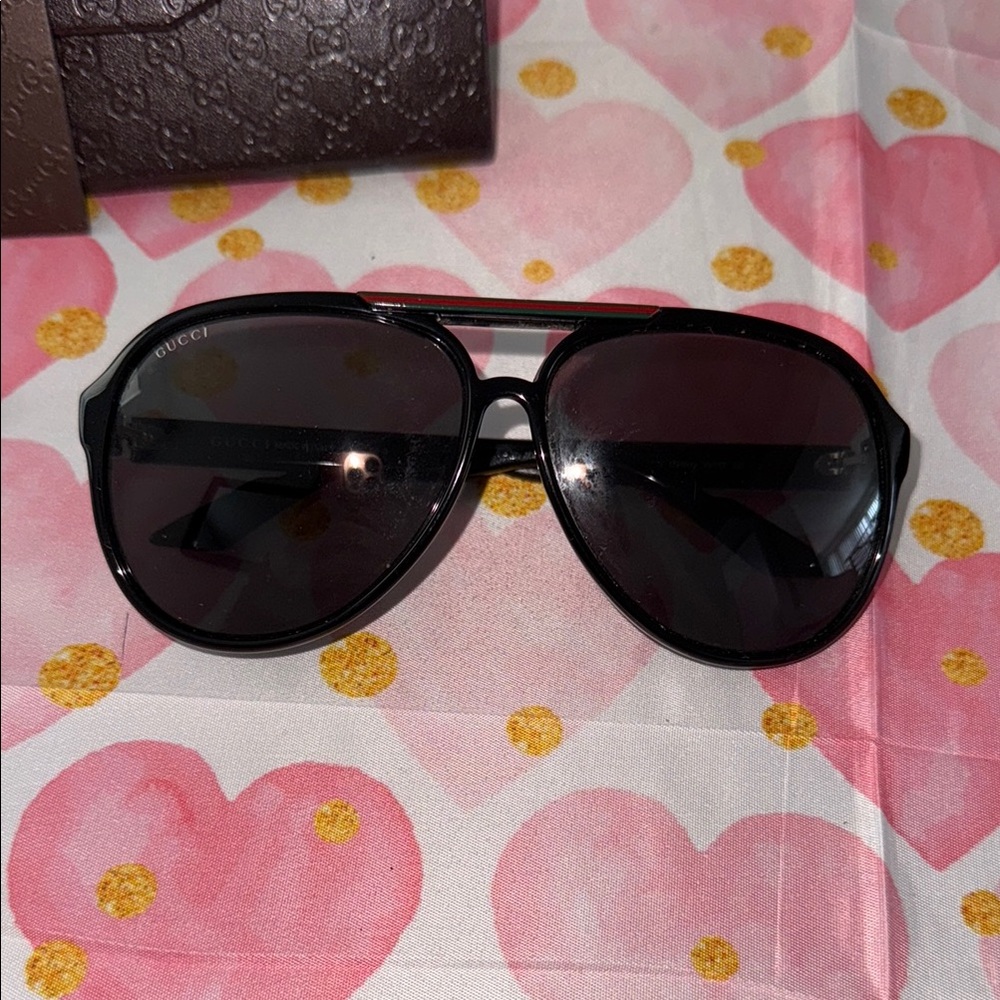 Gucci Dark Aviator Sunglasses